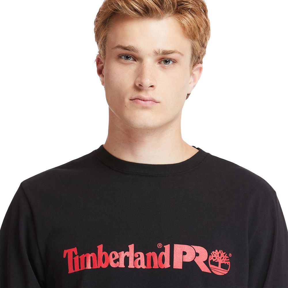 Tricouri Timberland Barbati Negrii - Pro® Base Plate Long-Sleeve Graphic - Romania - DKOJIQ214